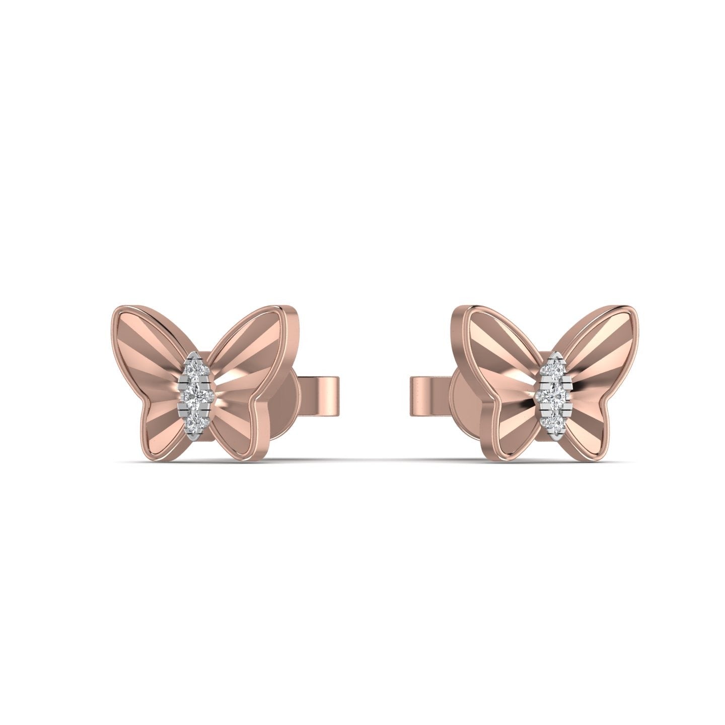 Flutura Butterfly Natural Diamond Earrings in 18K Gold