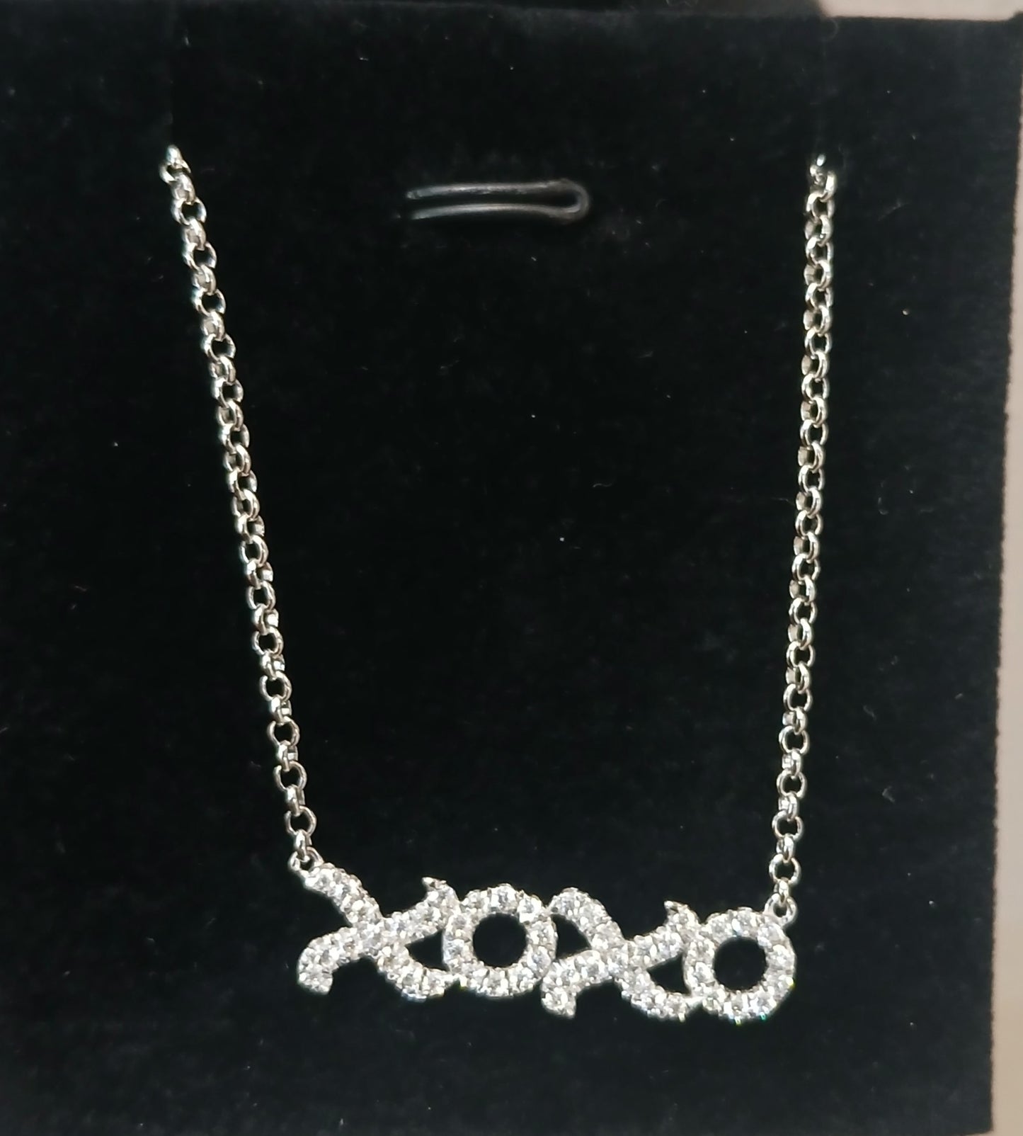 XOXO Moissanite Necklace in 925 Sterling Silver