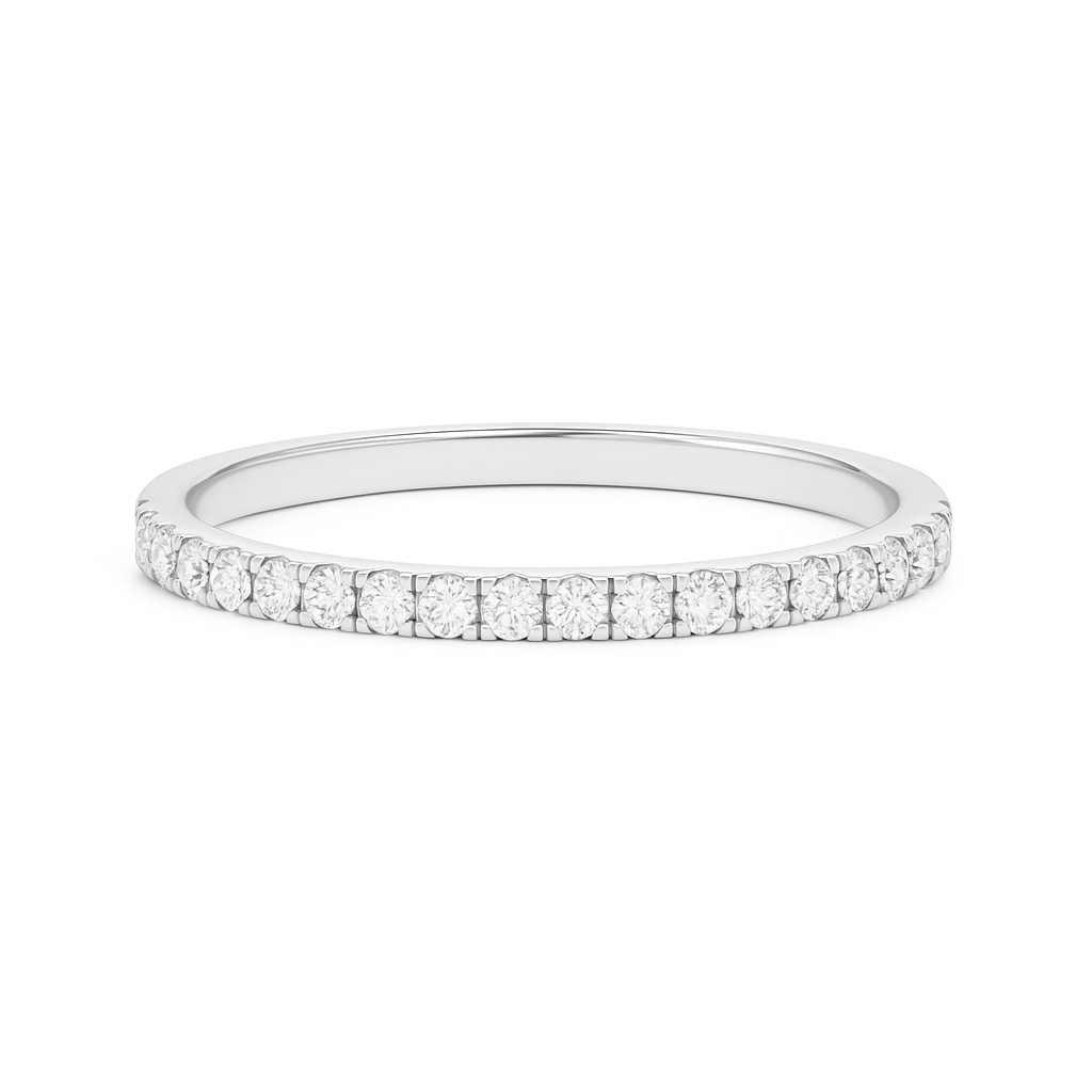 Diamond ring with a white background