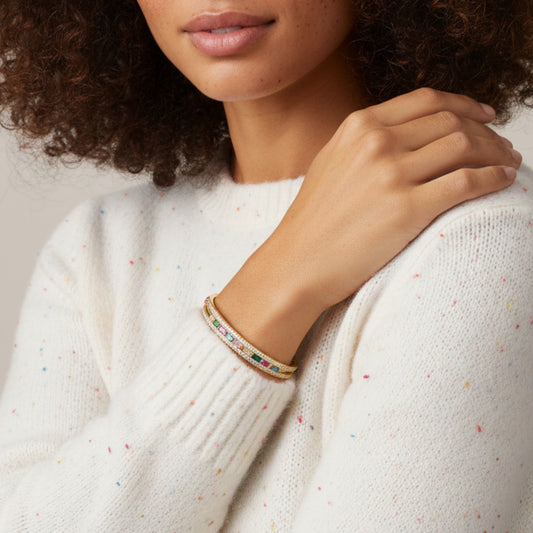 Aeris Diamond and Sapphire Bracelet in 18KT Gold