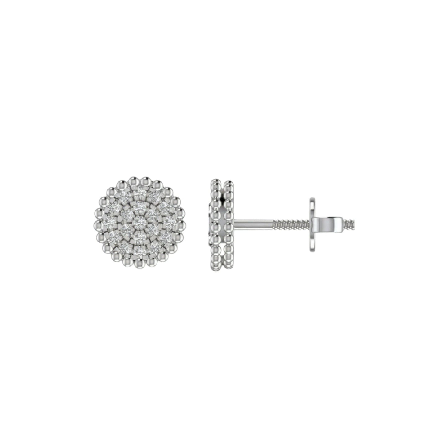 Two silver hoop earrings on a light gray background