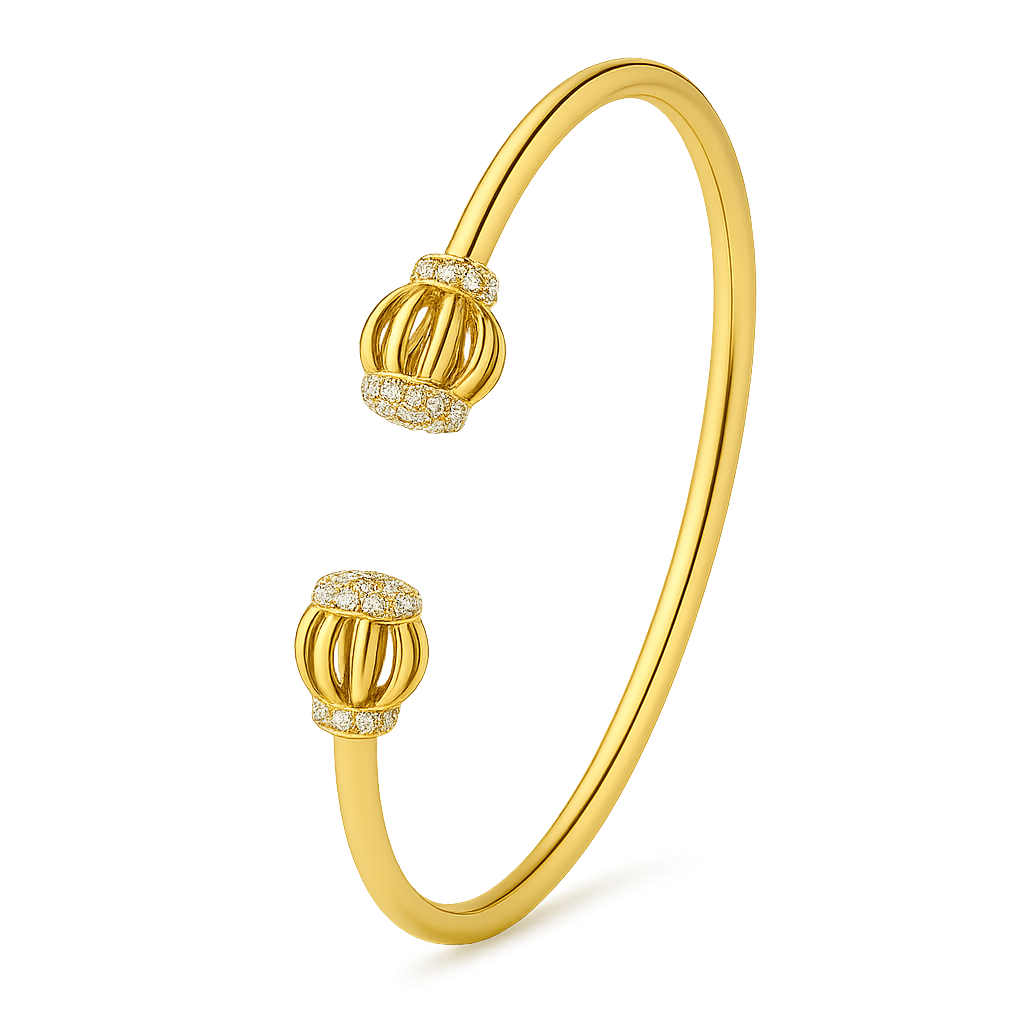 Avaria Cuff Diamond Bracelet in 18K Gold