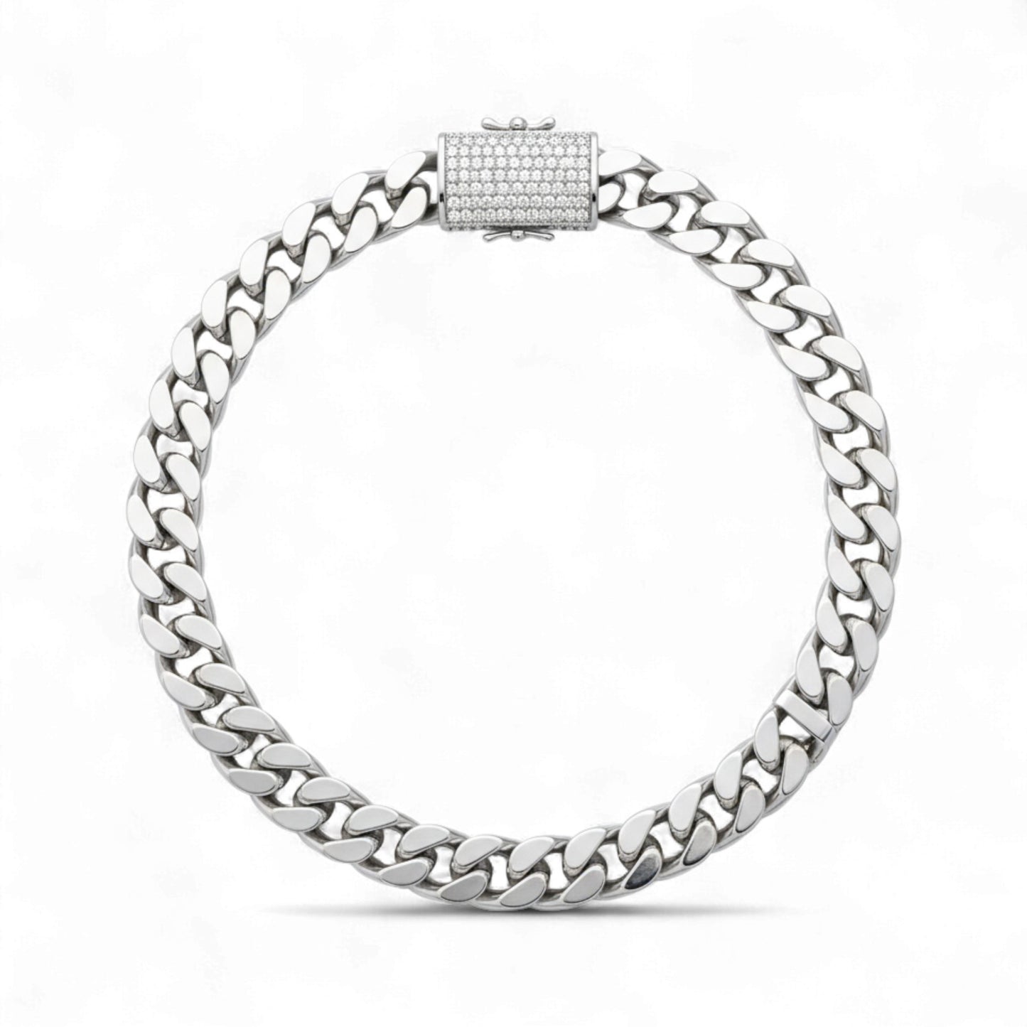 Cuban Moissanite Necklace in 925 Sterling Silver