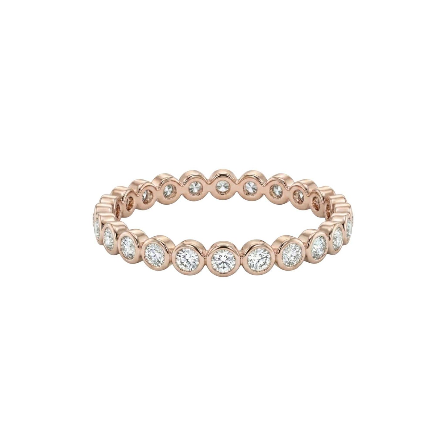 Freda Natural Diamond Wedding Band in 18KT Gold