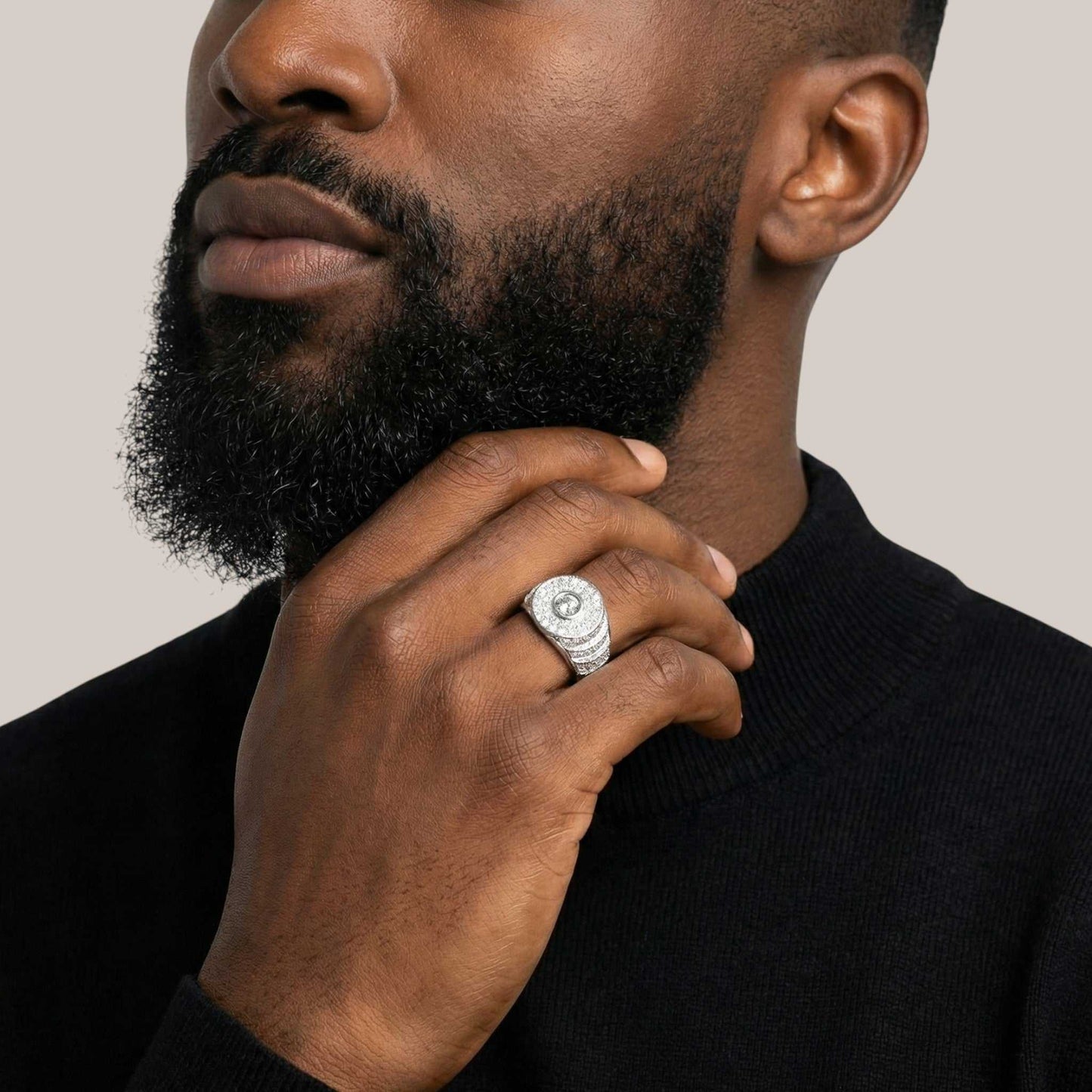 Medusa Natural Diamond Ring in 18KT Gold