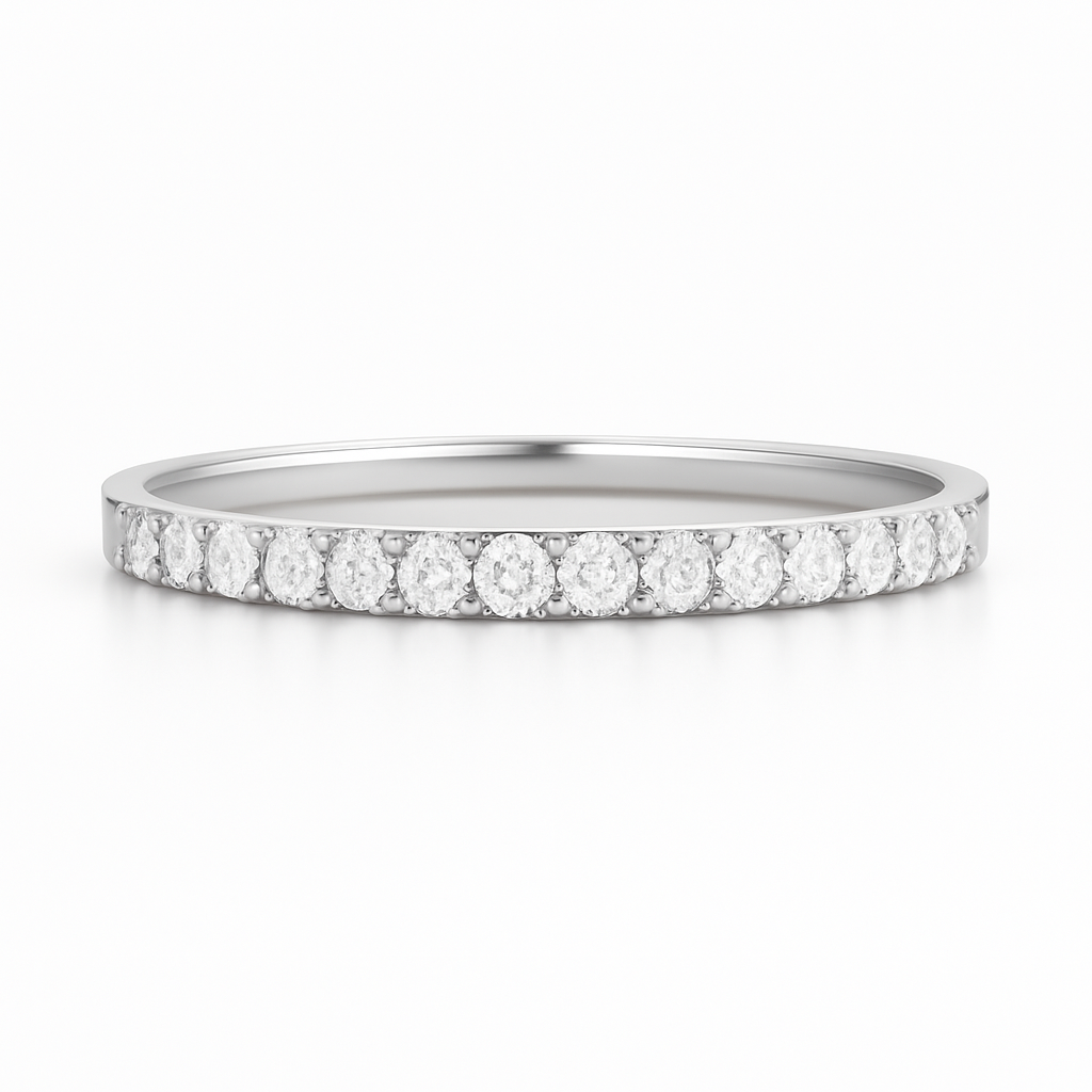 Diamond ring with a white background