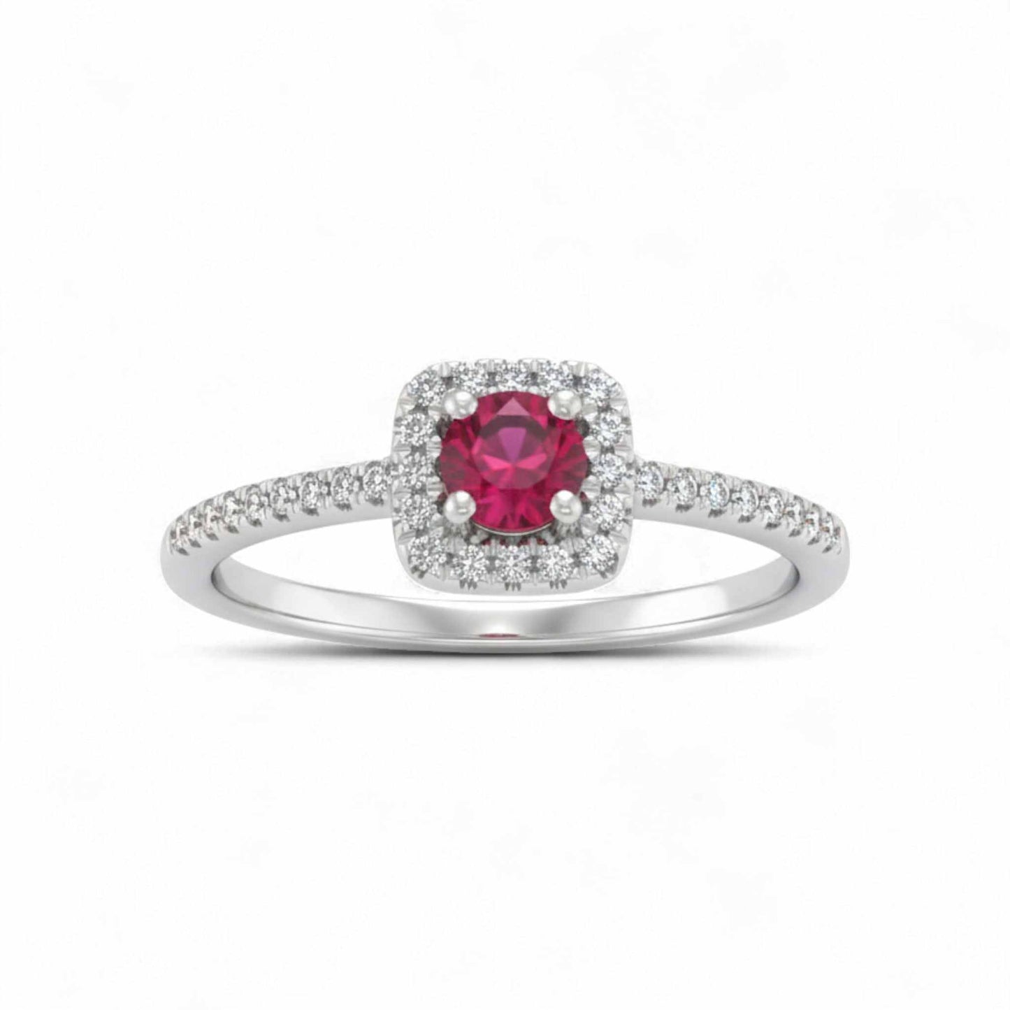 Dainty Cushion Cut CZ Engagement Ring in 925 Sterling Silver