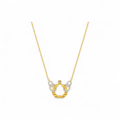 Laurel Harmony Natural Diamond Necklace in 18K Gold