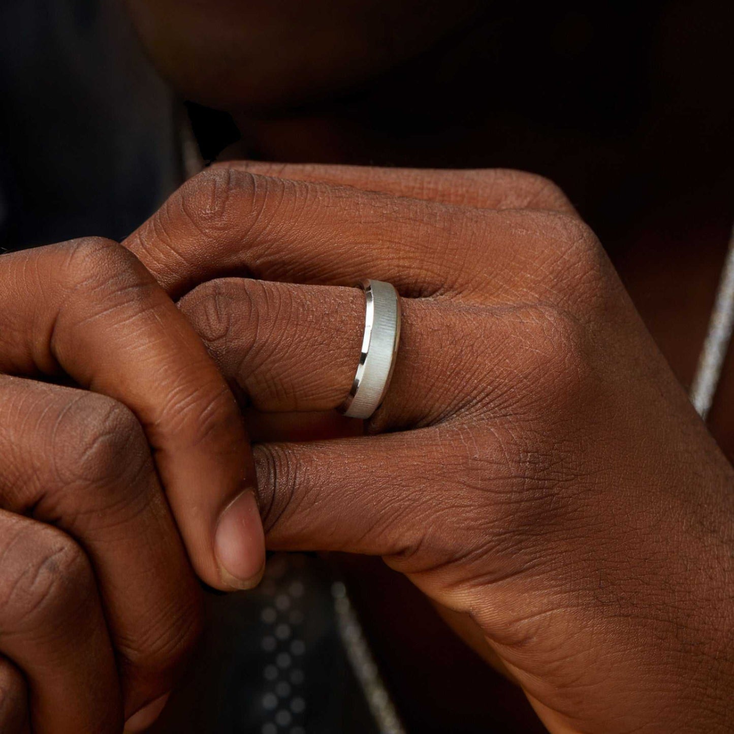 BOZ Titanium Silver-Tone Band