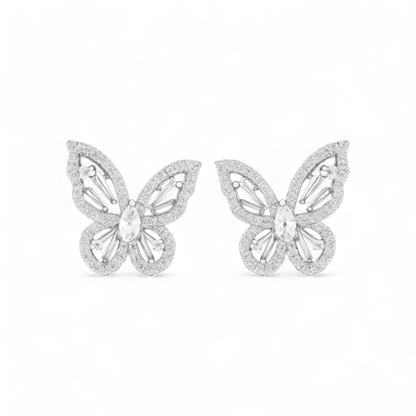 Jane Butterfly Diamond Studs in 18K Gold