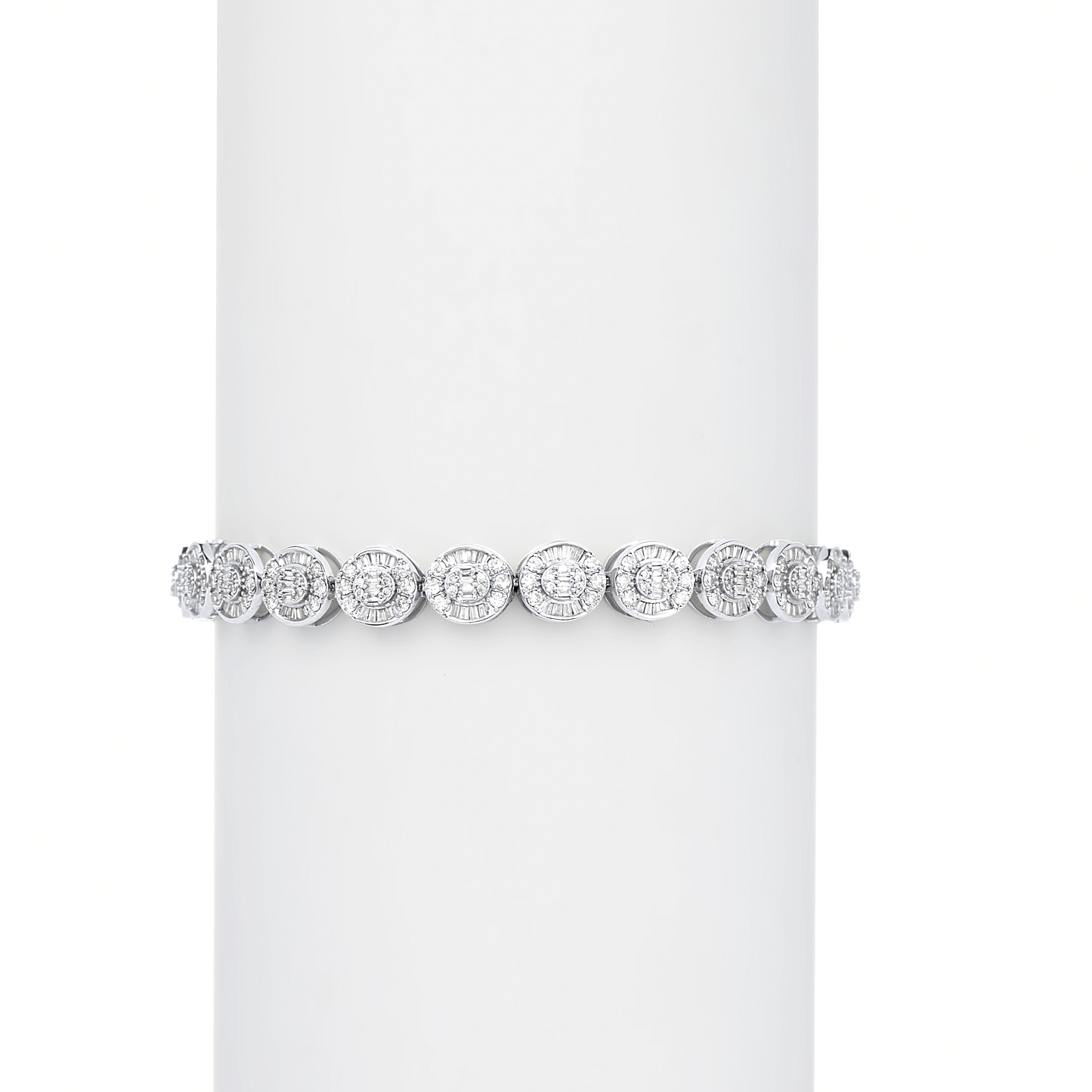 Eros Oval Baguette Bracelet in 18 Karat Gold