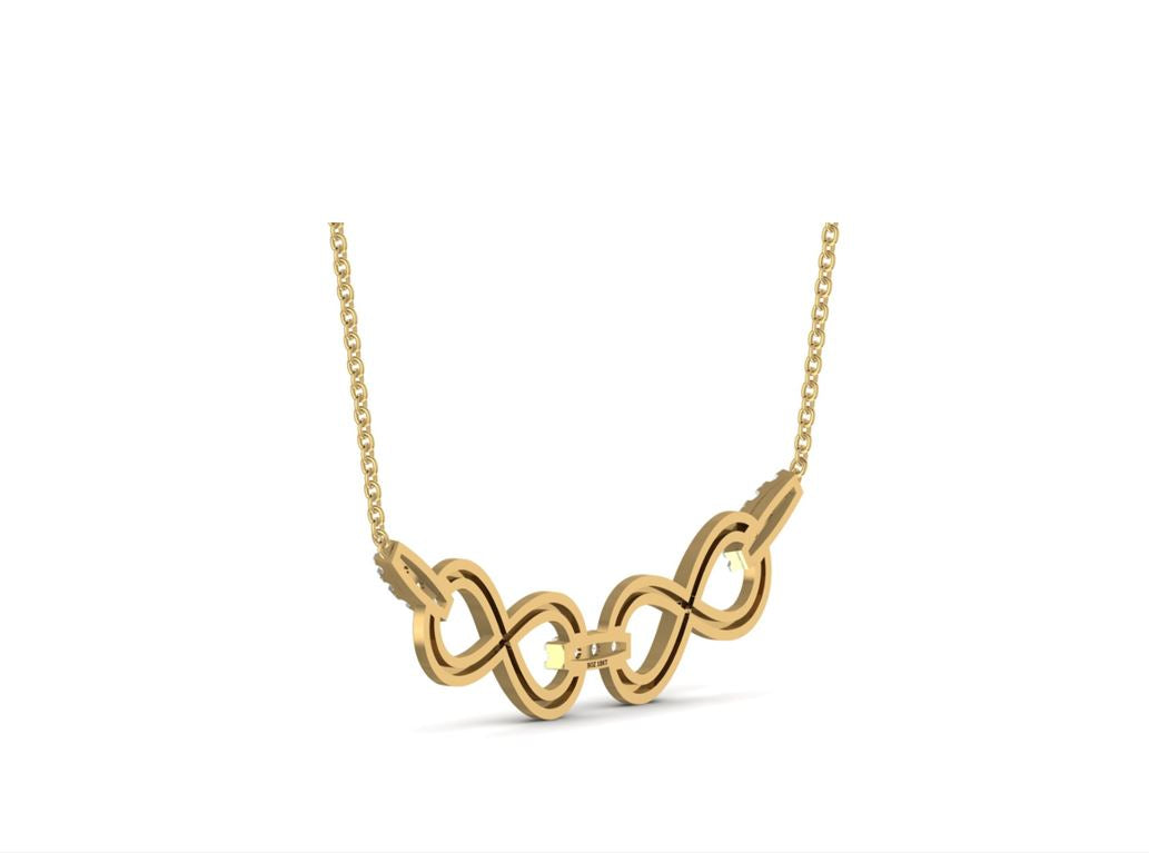 Joan Horizontal Diamond Necklace in 18K Gold