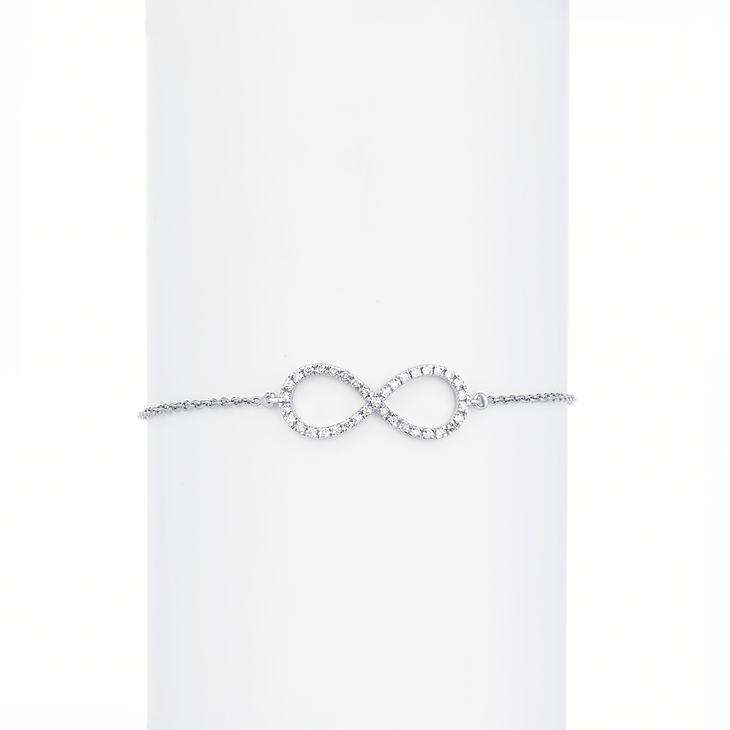 Infinity Natural Diamond Bracelet in 18K Gold
