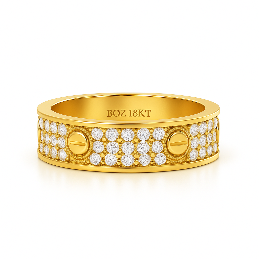 Love Inspired 6mm Natural Diamond Band in 18K Gold