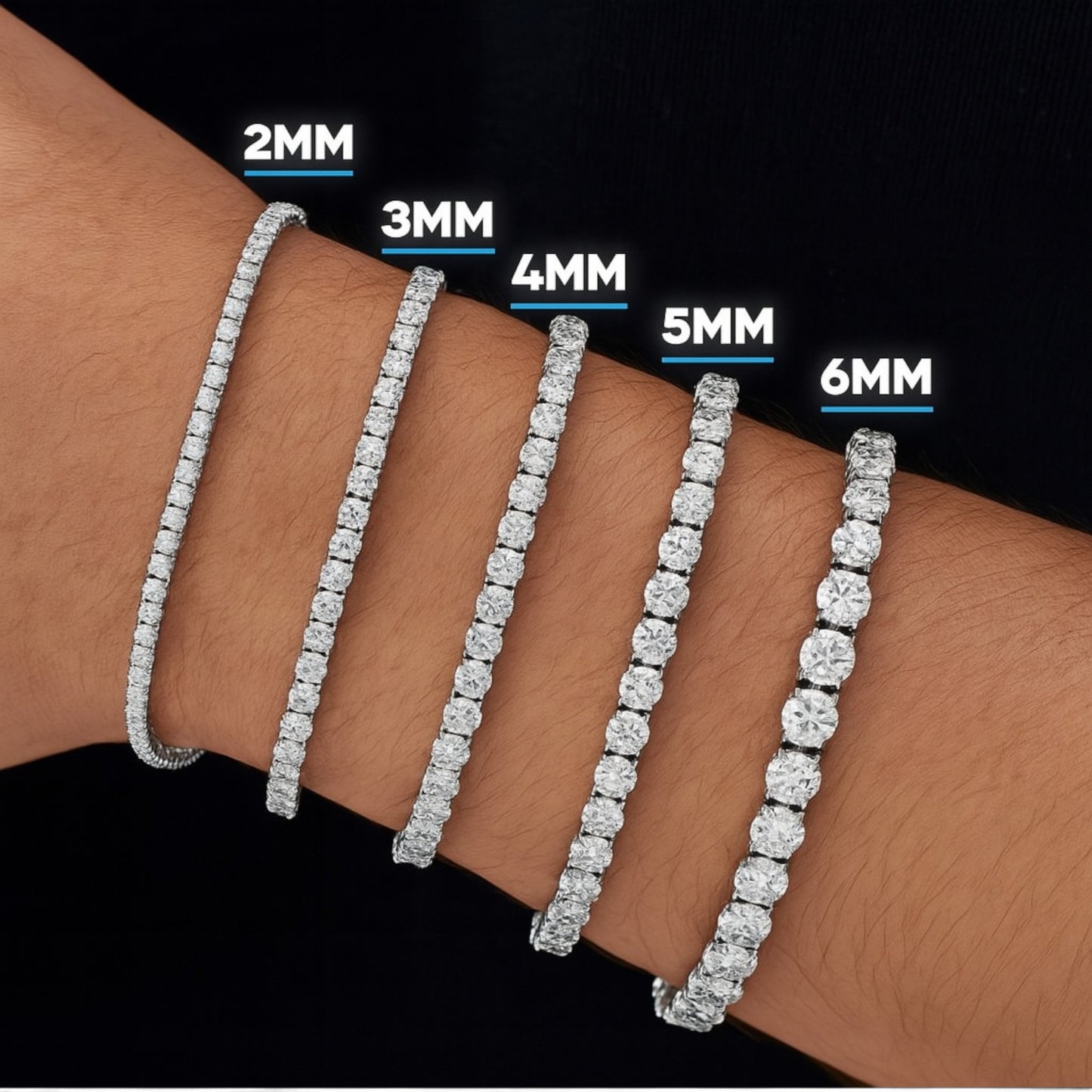 Moissanite Tennis Bracelet in 925 Sterling Silver