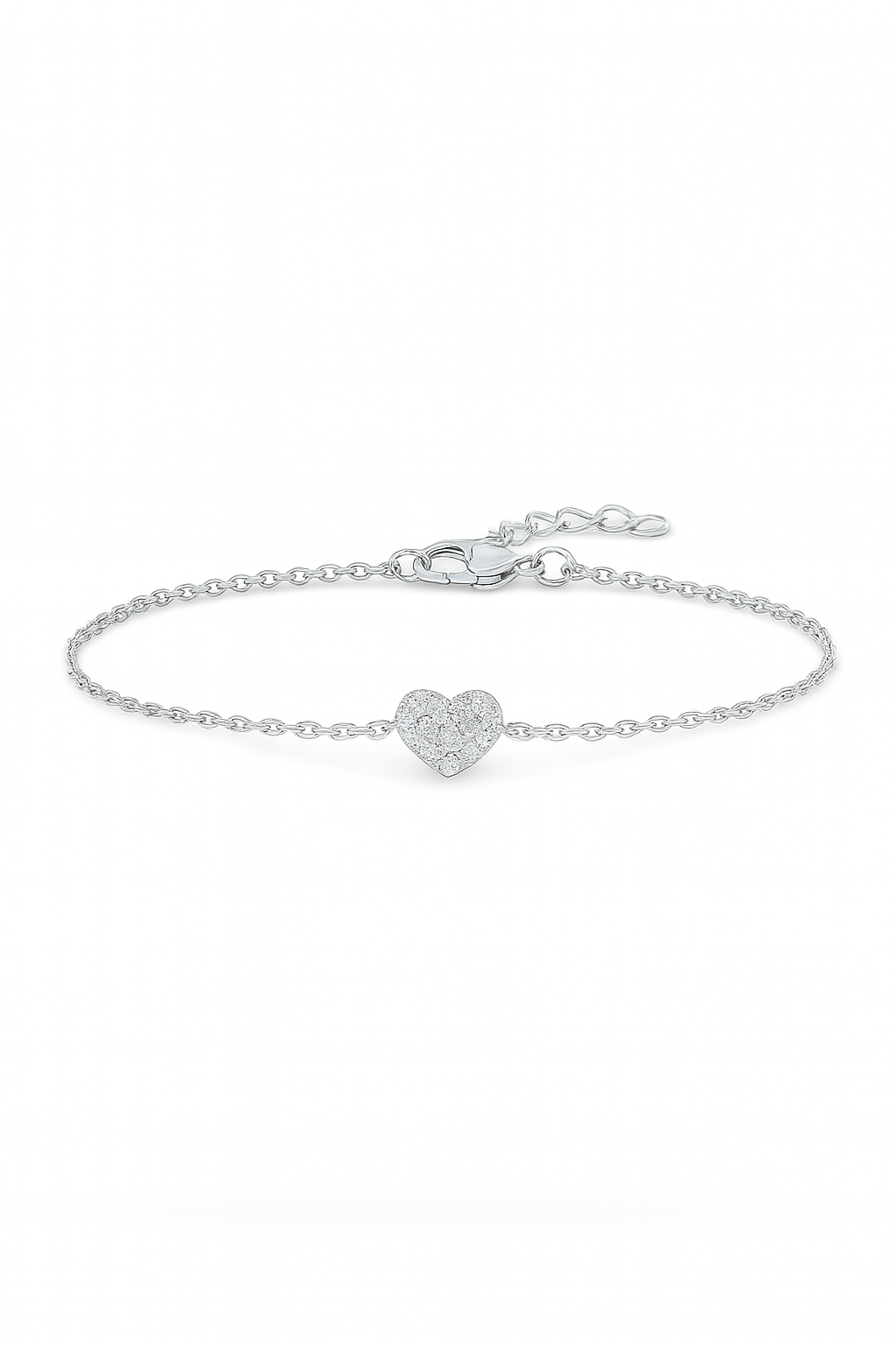 Ava Heart Diamond Bracelet in 18K Gold