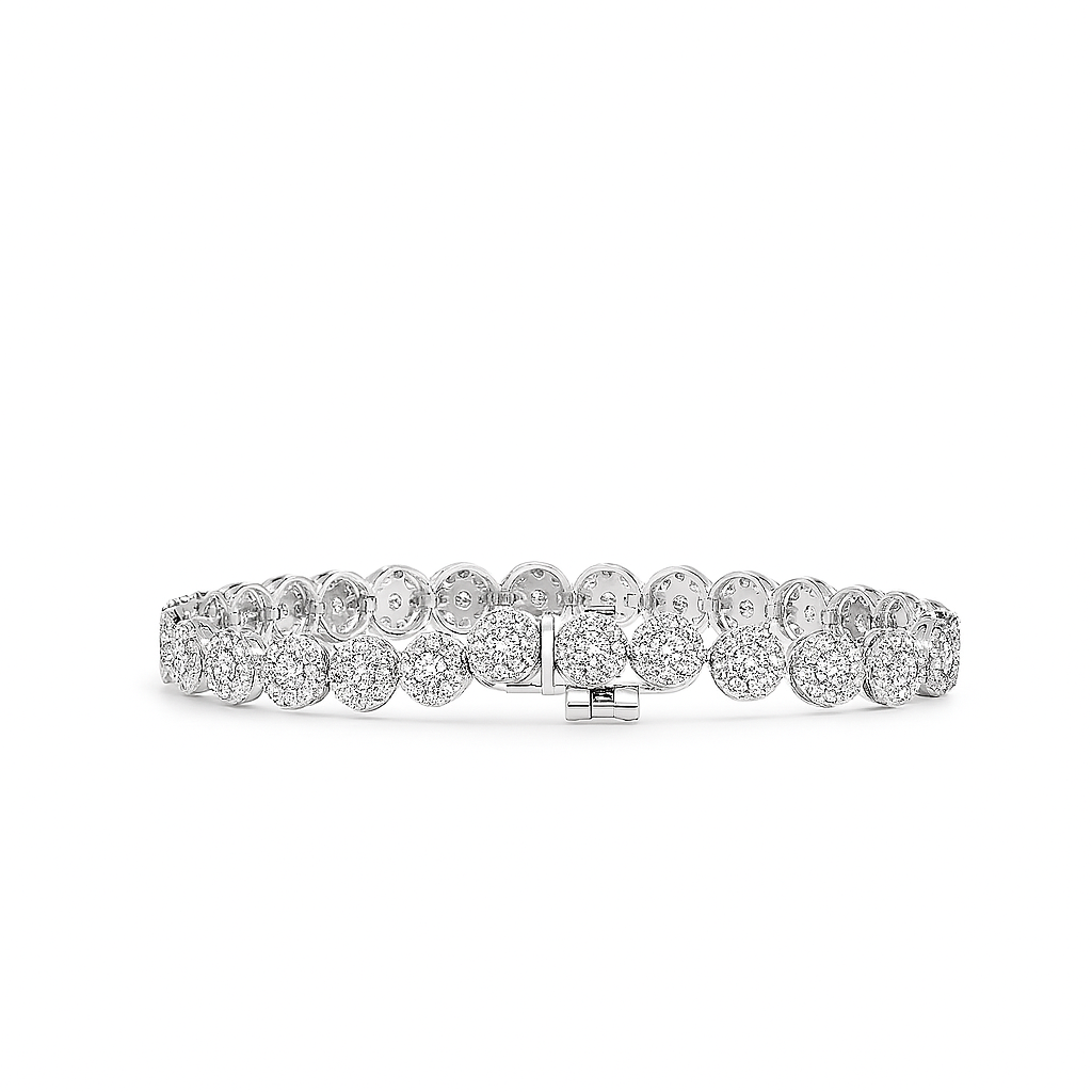 Eros Round Natural Diamond Bracelet in 18K Gold