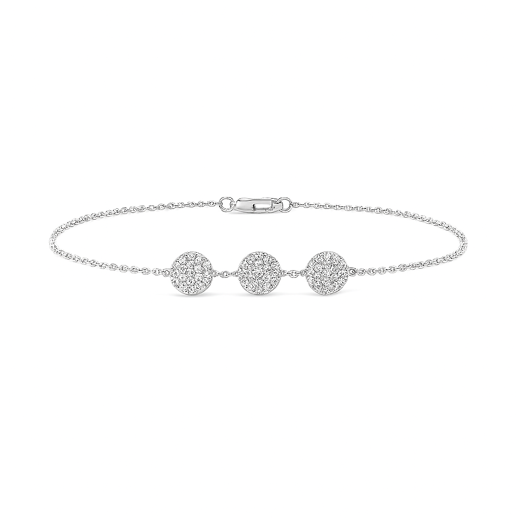 Ava Tri Diamond Bracelet in 18K Gold