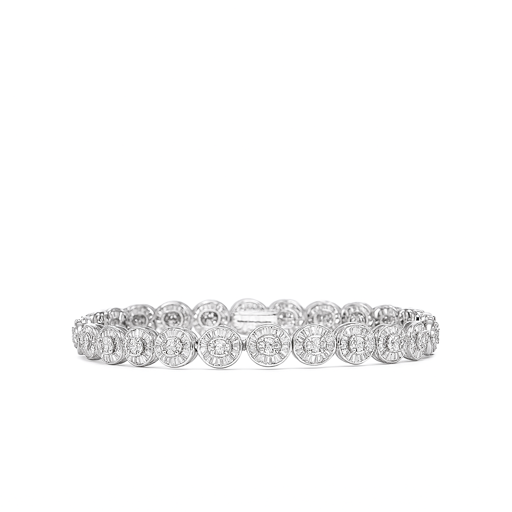 Eros Oval Baguette Bracelet in 18 Karat Gold