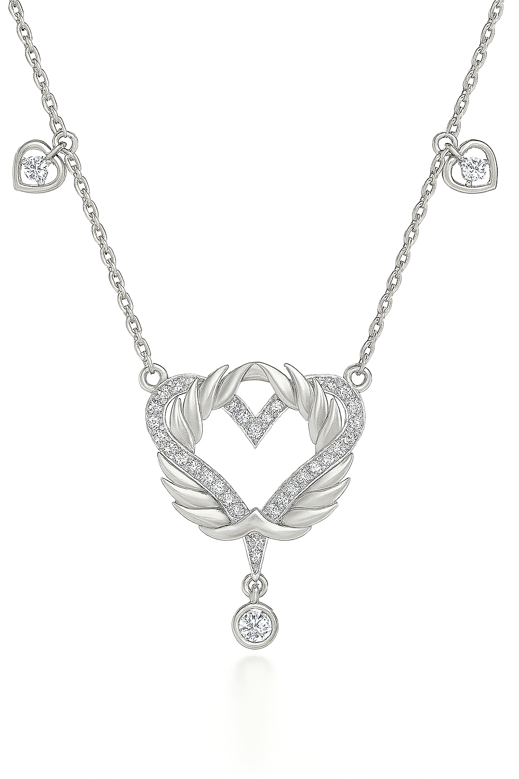 Golden Embrace Natural Diamond Necklace in 18K Gold