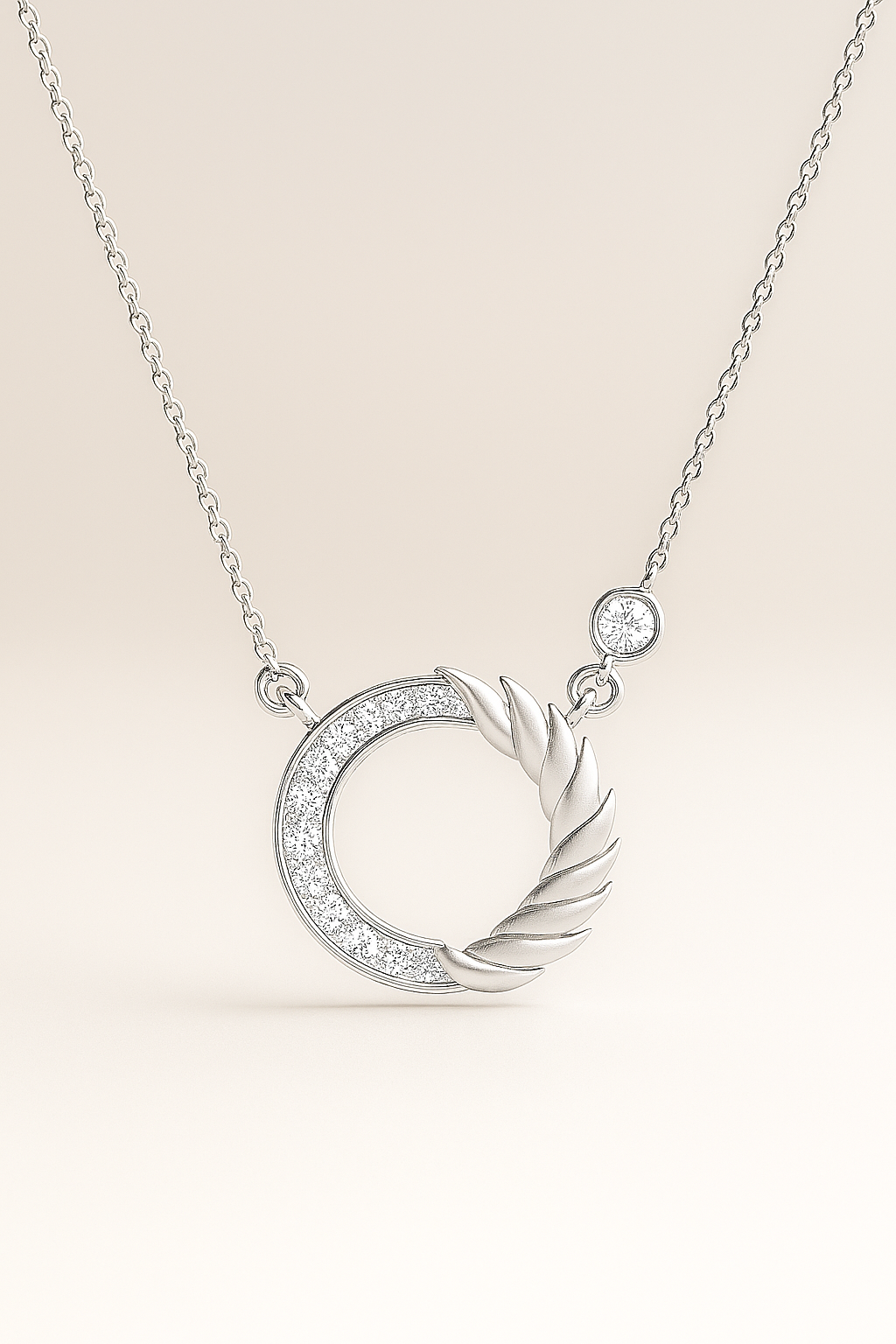Eternal Grace Natural Diamond Necklace in 18K Gold