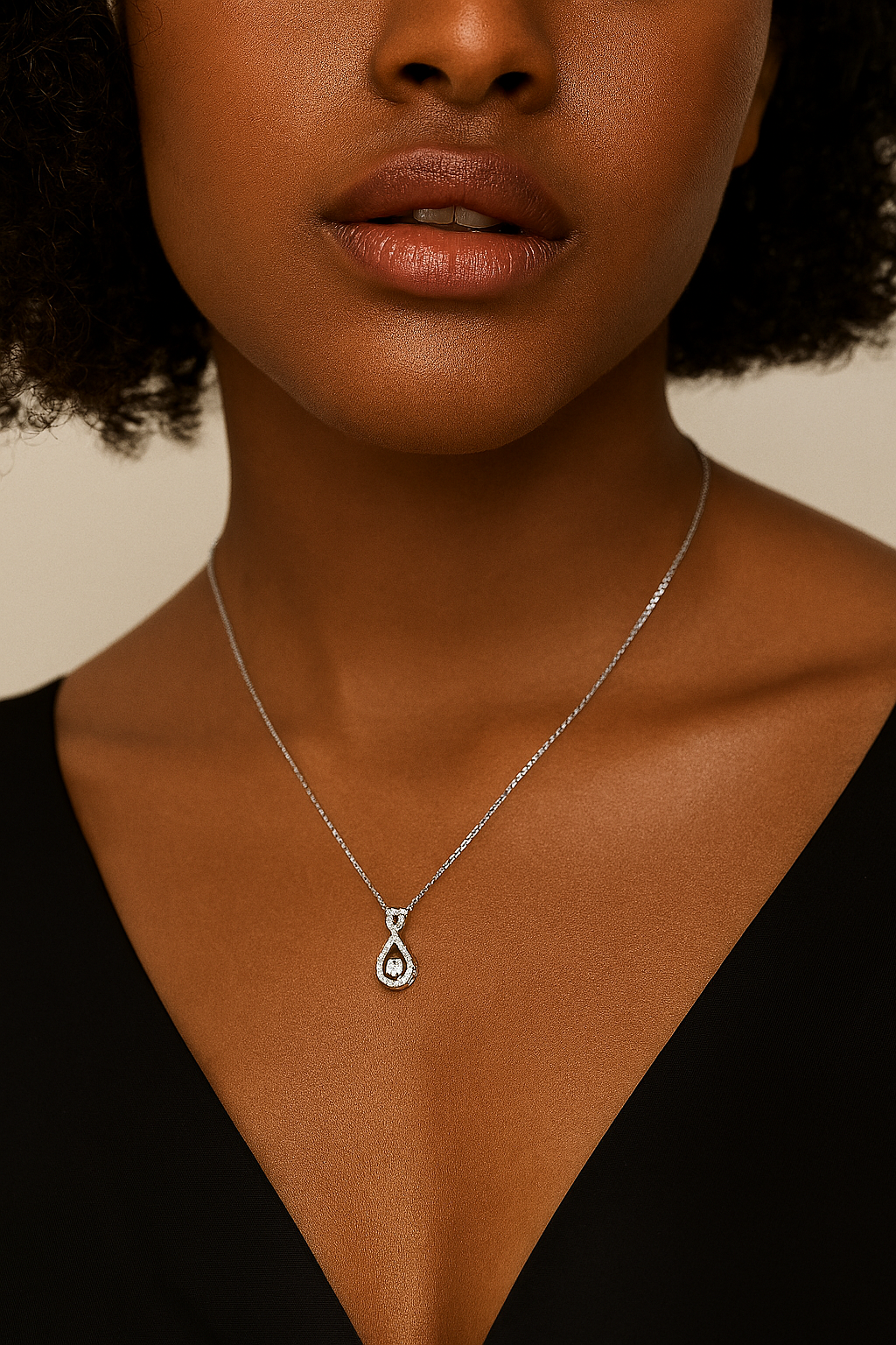 Oiza Twinkle Infinie Pendant Necklace in 18K Gold