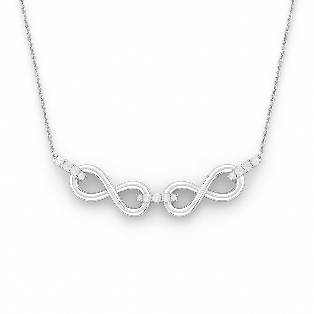 Joan Horizontal Diamond Necklace in 18K Gold