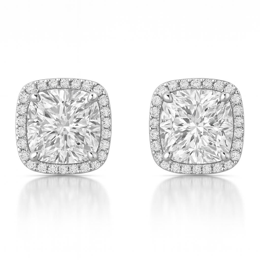Bijou Moissanite Studs in 925 Sterling Silver