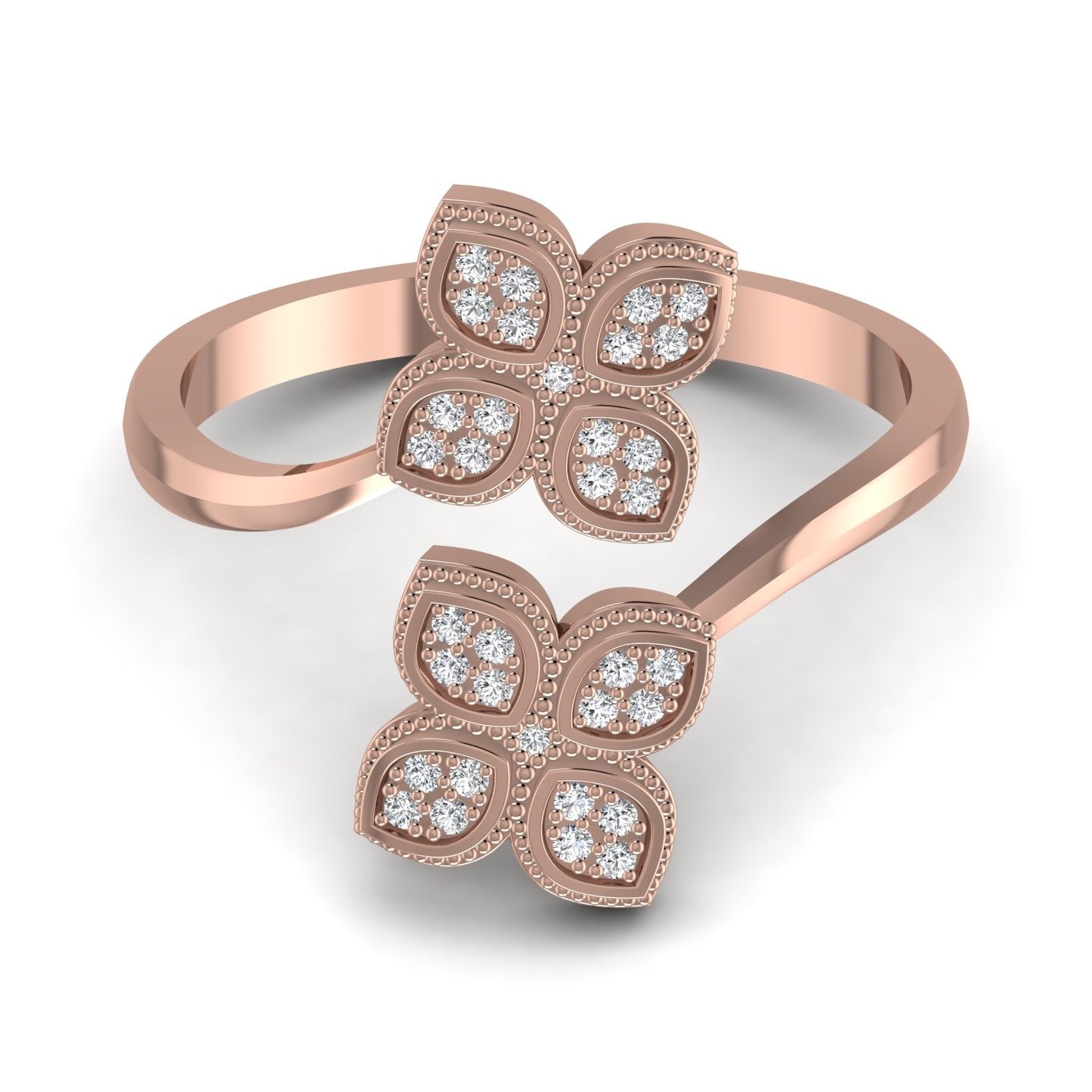 Nora Cuff Natural Diamond Ring in 18K Gold