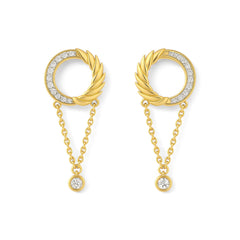 Eternal Grace Natural Diamond Earrings in 18K Gold