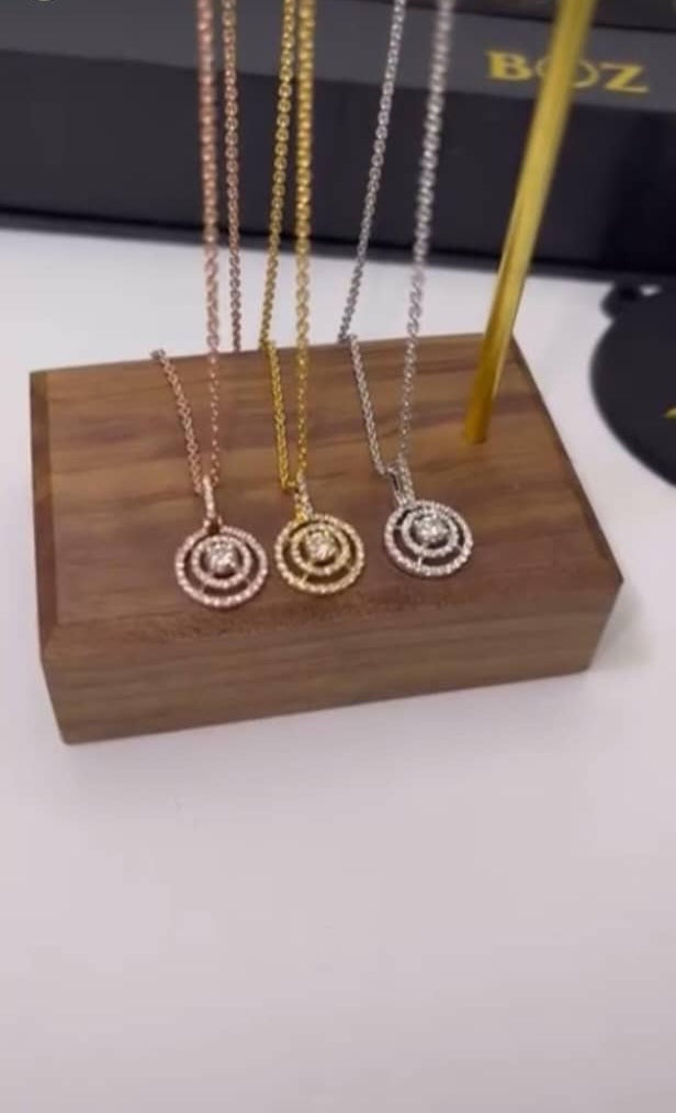 Orbit Natural Diamond Necklace IN 18K Gold