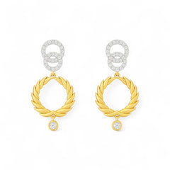 Infinity Heart Natural Diamonds Earrings in 18K Gold