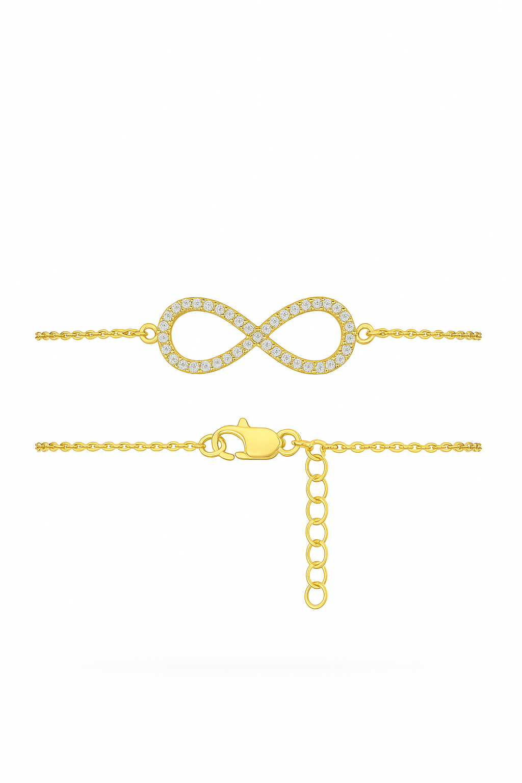 Infinity Natural Diamond Bracelet in 18K Gold
