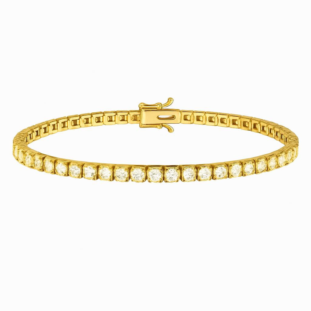Lab Grown Diamonds Tennis Bracelet in 18K Gold