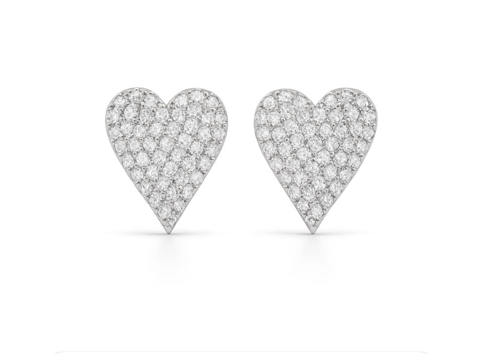 Lev Moissanite Studs in 925 Sterling Silver