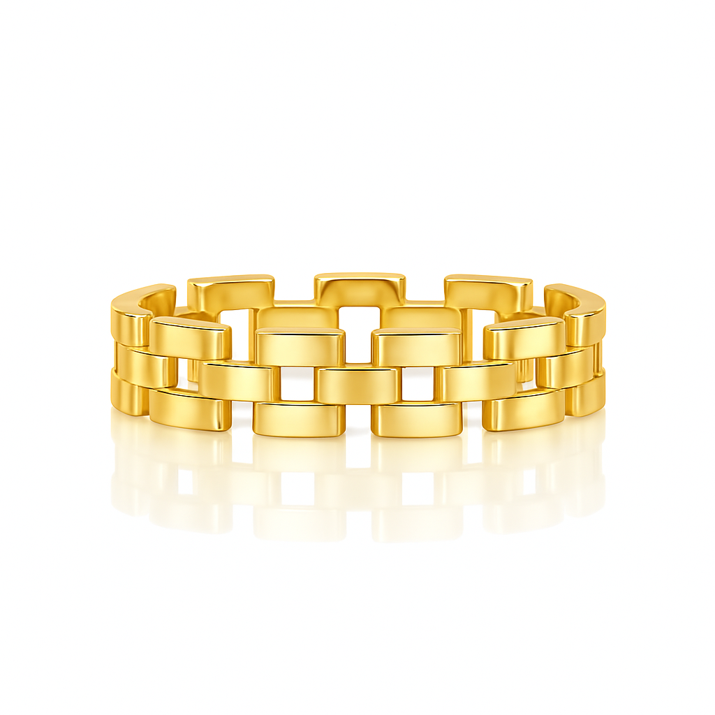 BOZ Link Band in 18K Gold