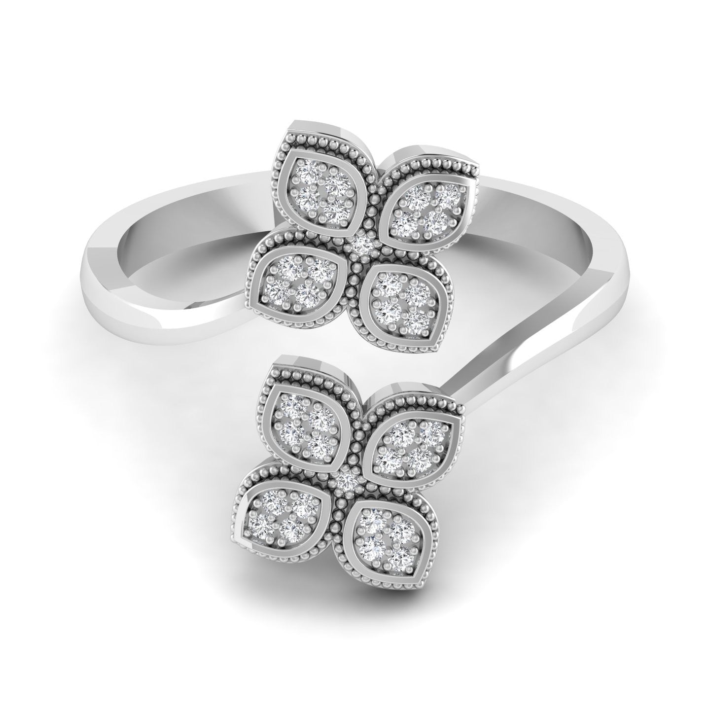 Nora Cuff Natural Diamond Ring in 18K Gold