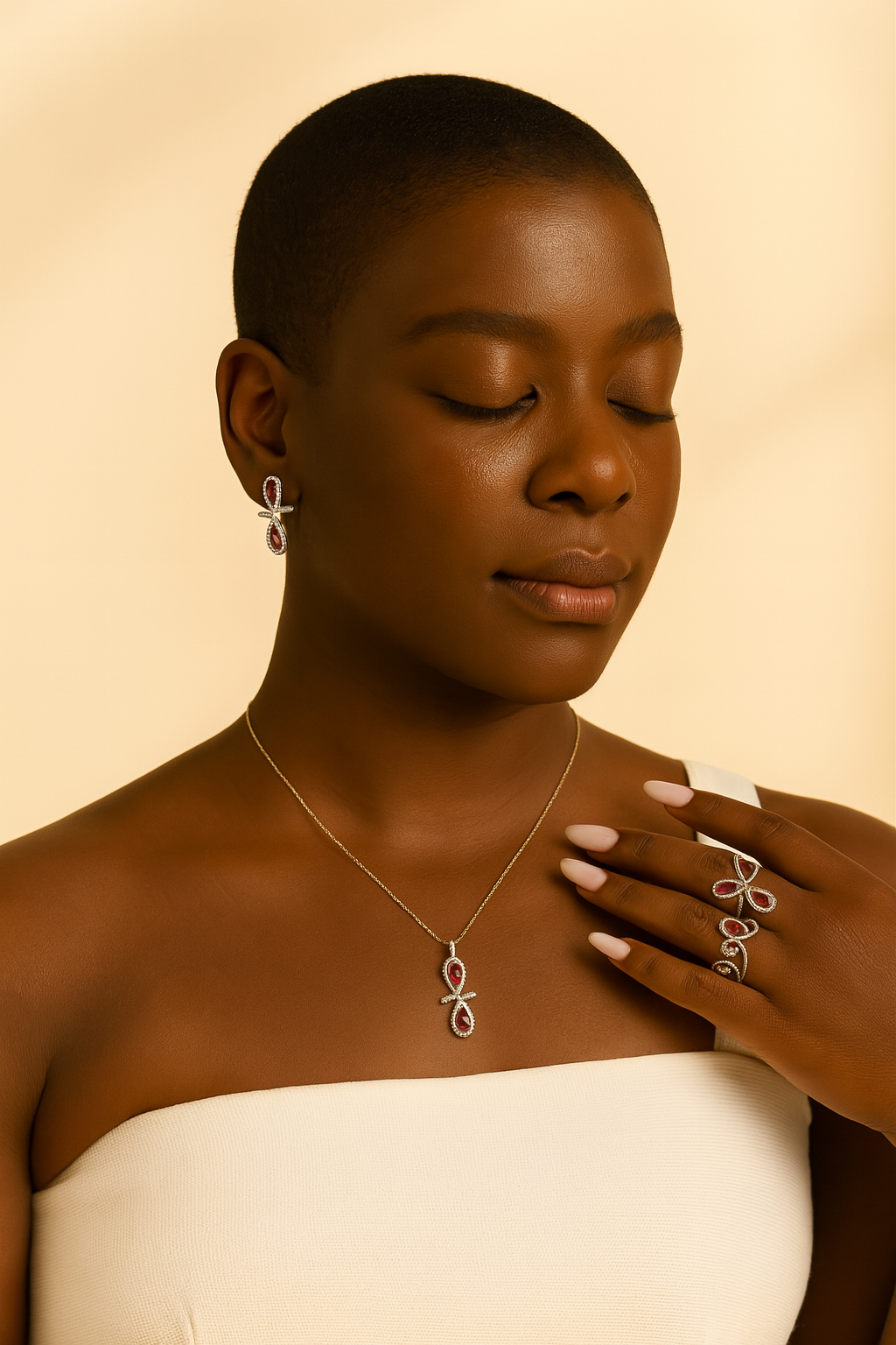 Oiza Infinie Colored Diamond Pendant Necklace in 18K Gold