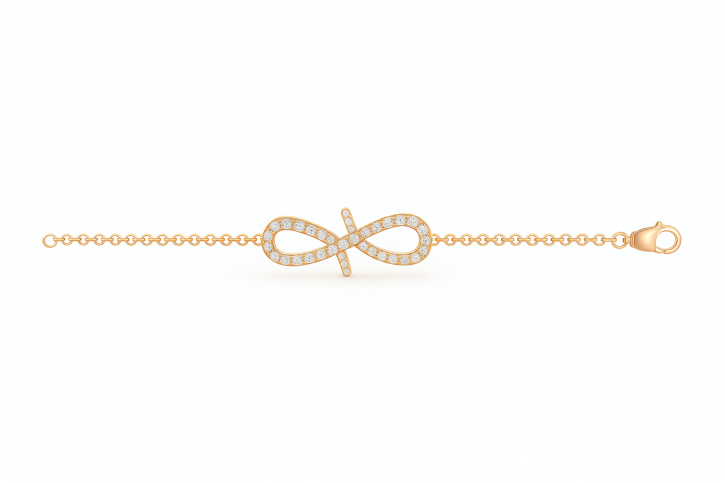 Oiza Infinie Pave Diamond Bracelet in 18K Gold