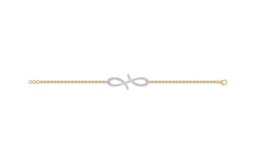 Oiza Infinie Pave Diamond Bracelet in 18K Gold