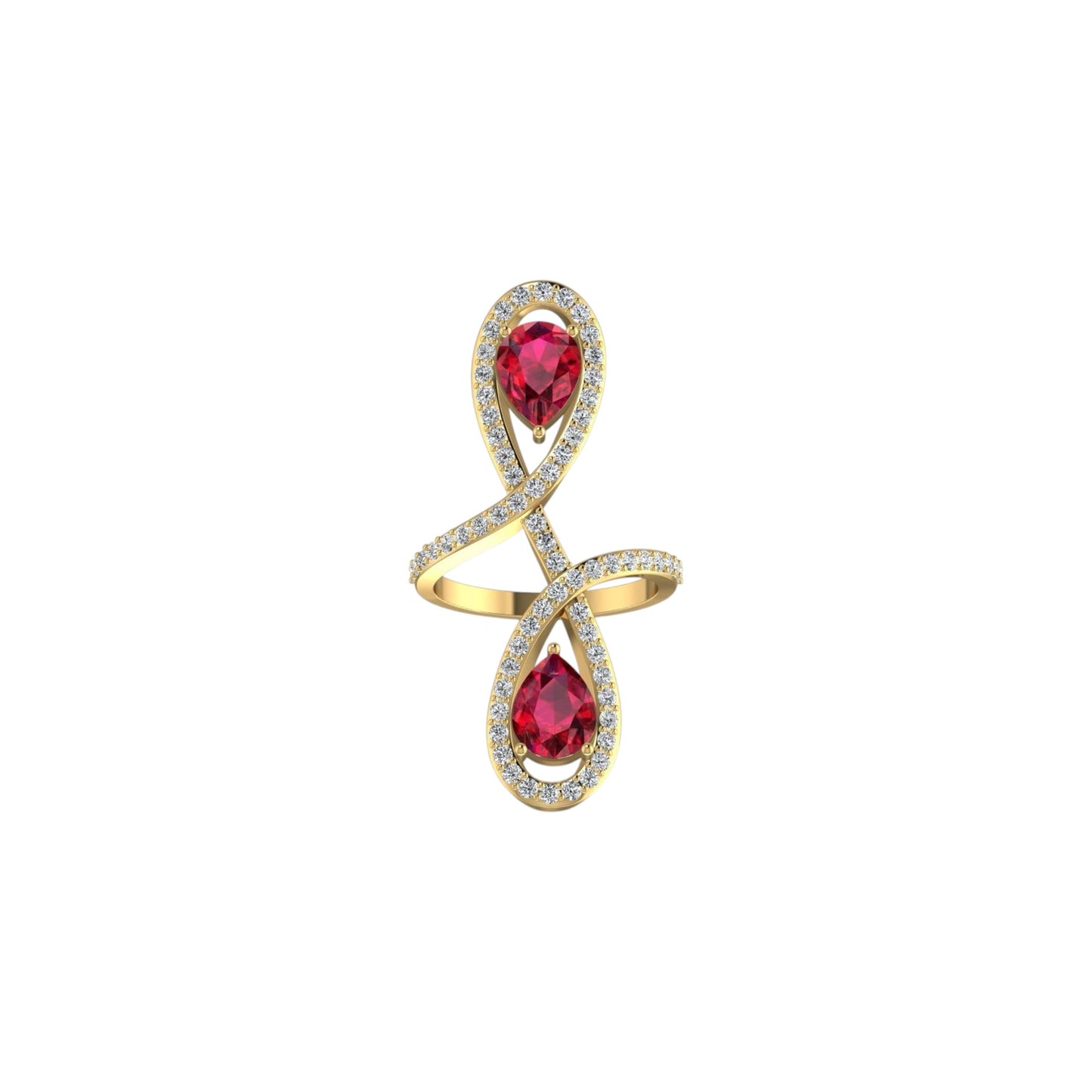 Oiza Infinie Colored Diamond Ring in 18KT Gold