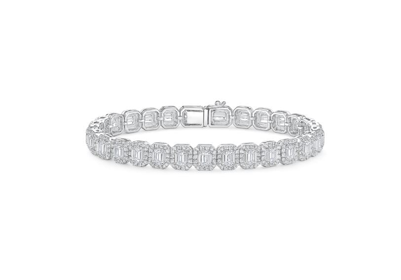 Ola Iced Out Moissanite Tennis Bracelet in 925 Sterling Silver