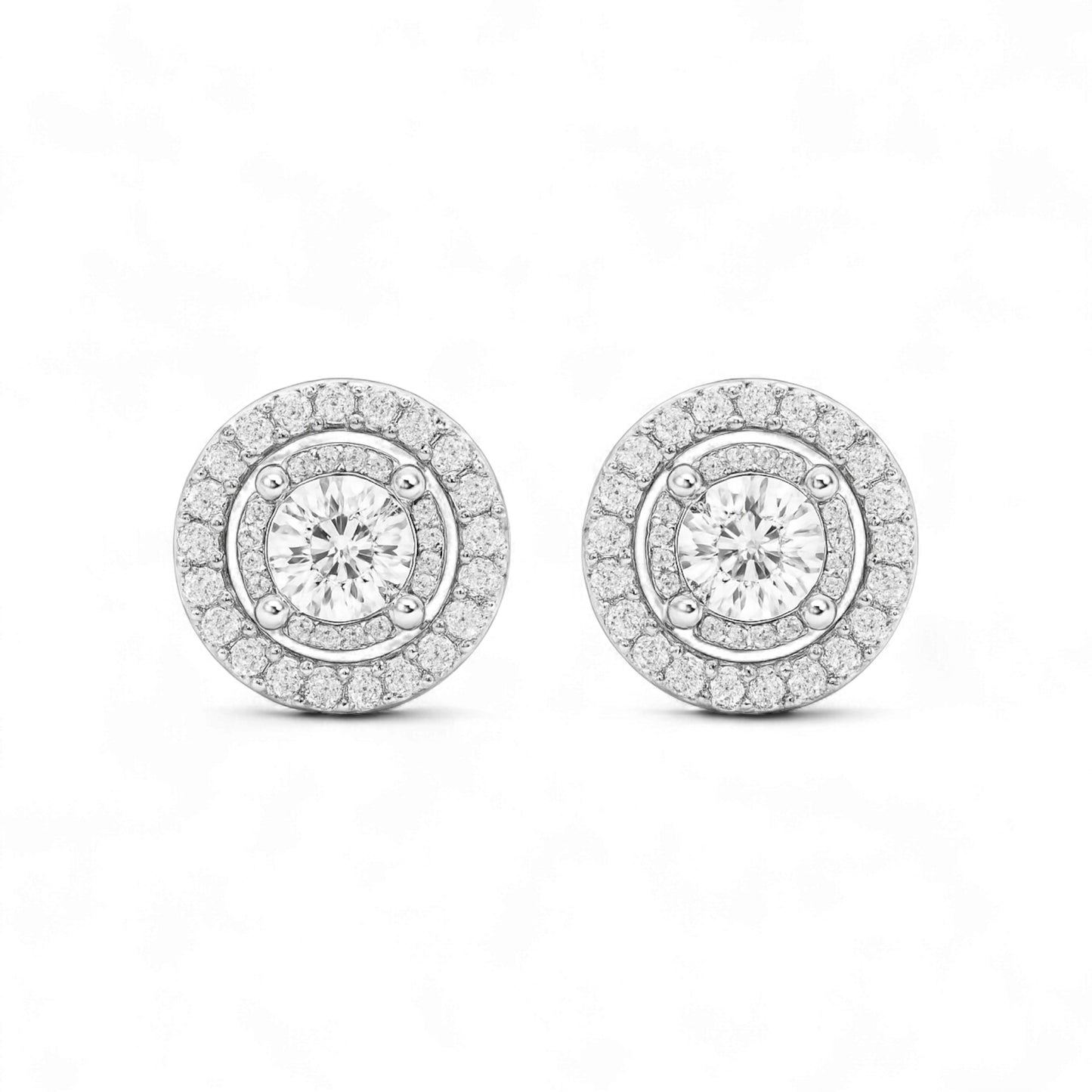 Orbit Diamond Stud Earrings in 18K Gold