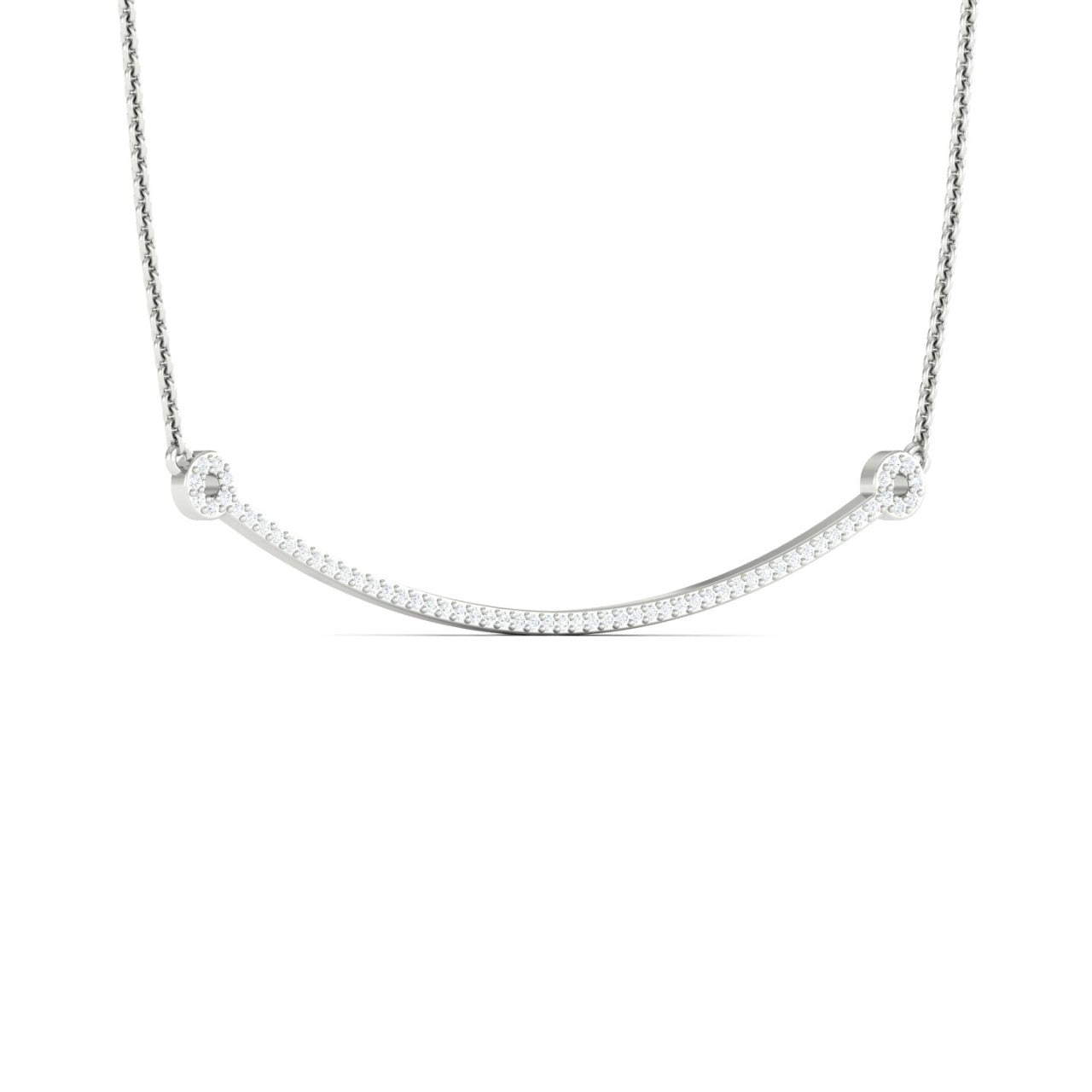 Smile Natural Diamond Necklace in 18 karat Gold