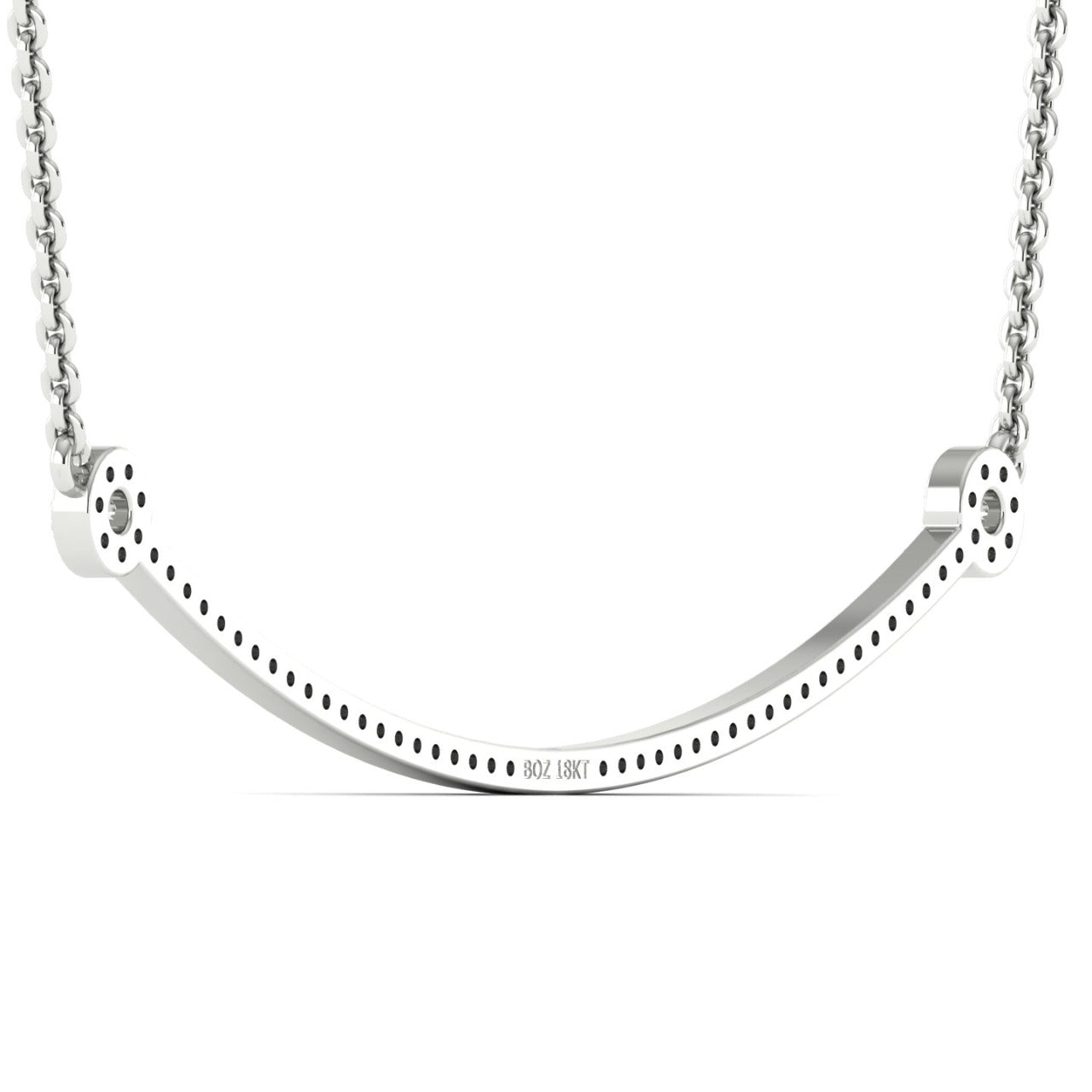Smile Natural Diamond Necklace in 18 karat Gold