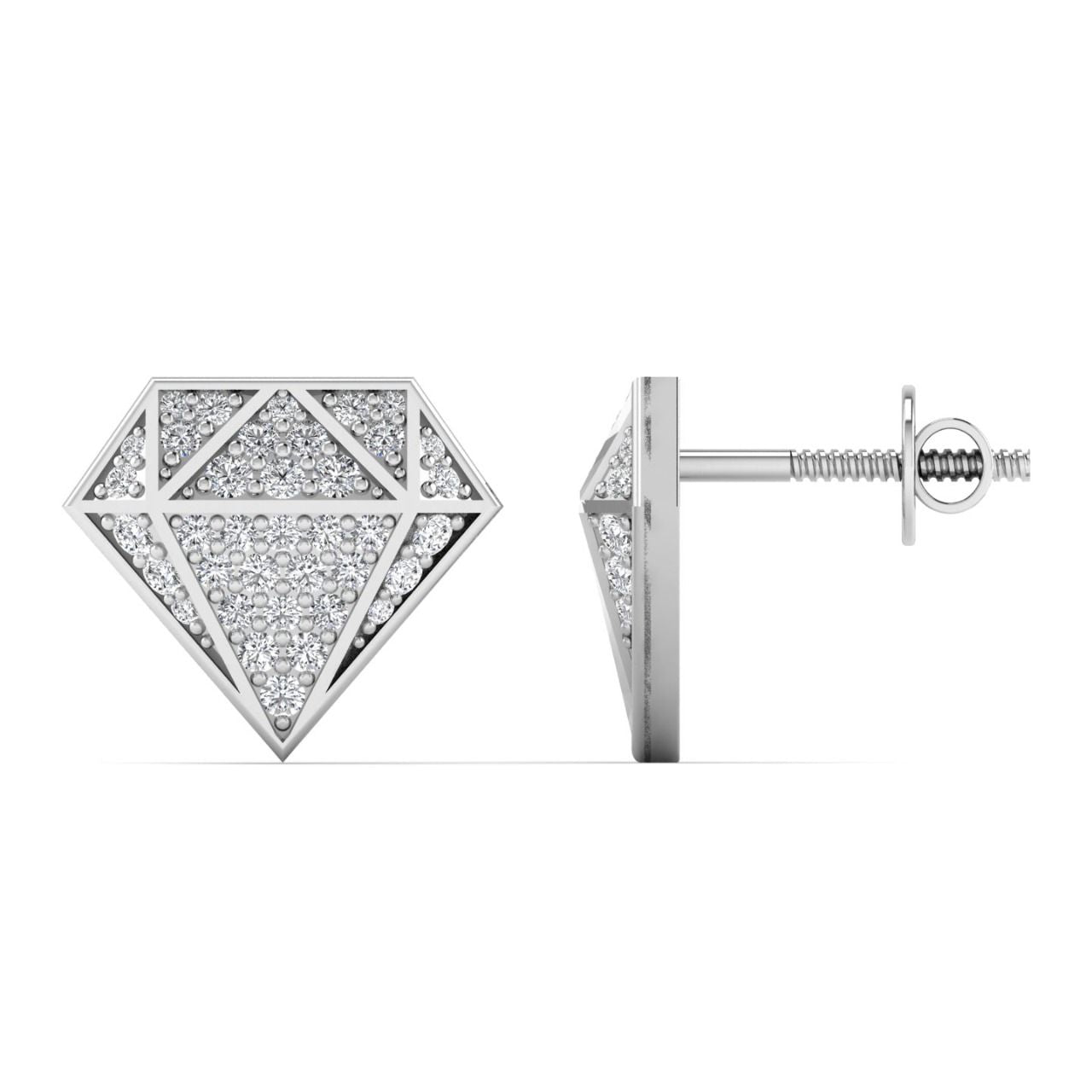 Prism Diamond Earrings in 18K Gold