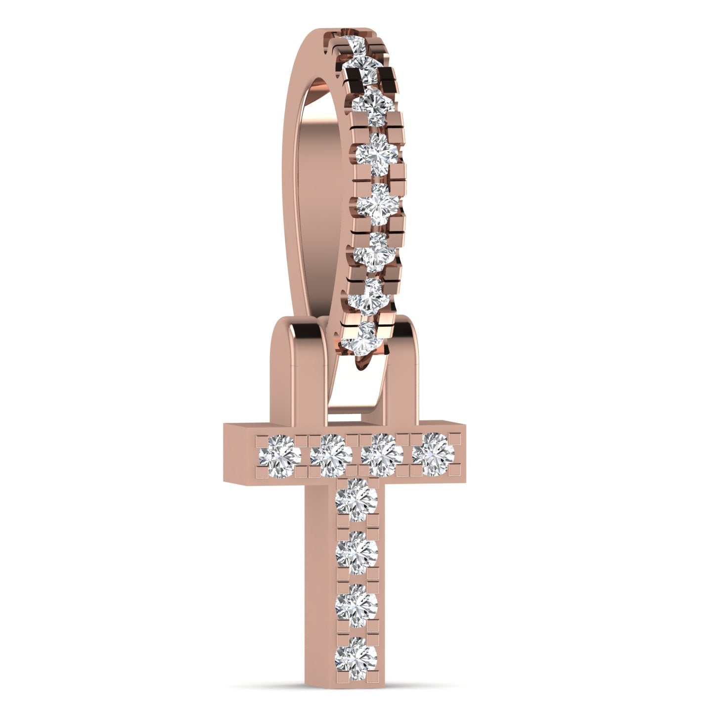 Mini 0.11ct Initial Diamond Pendant in 18K Gold