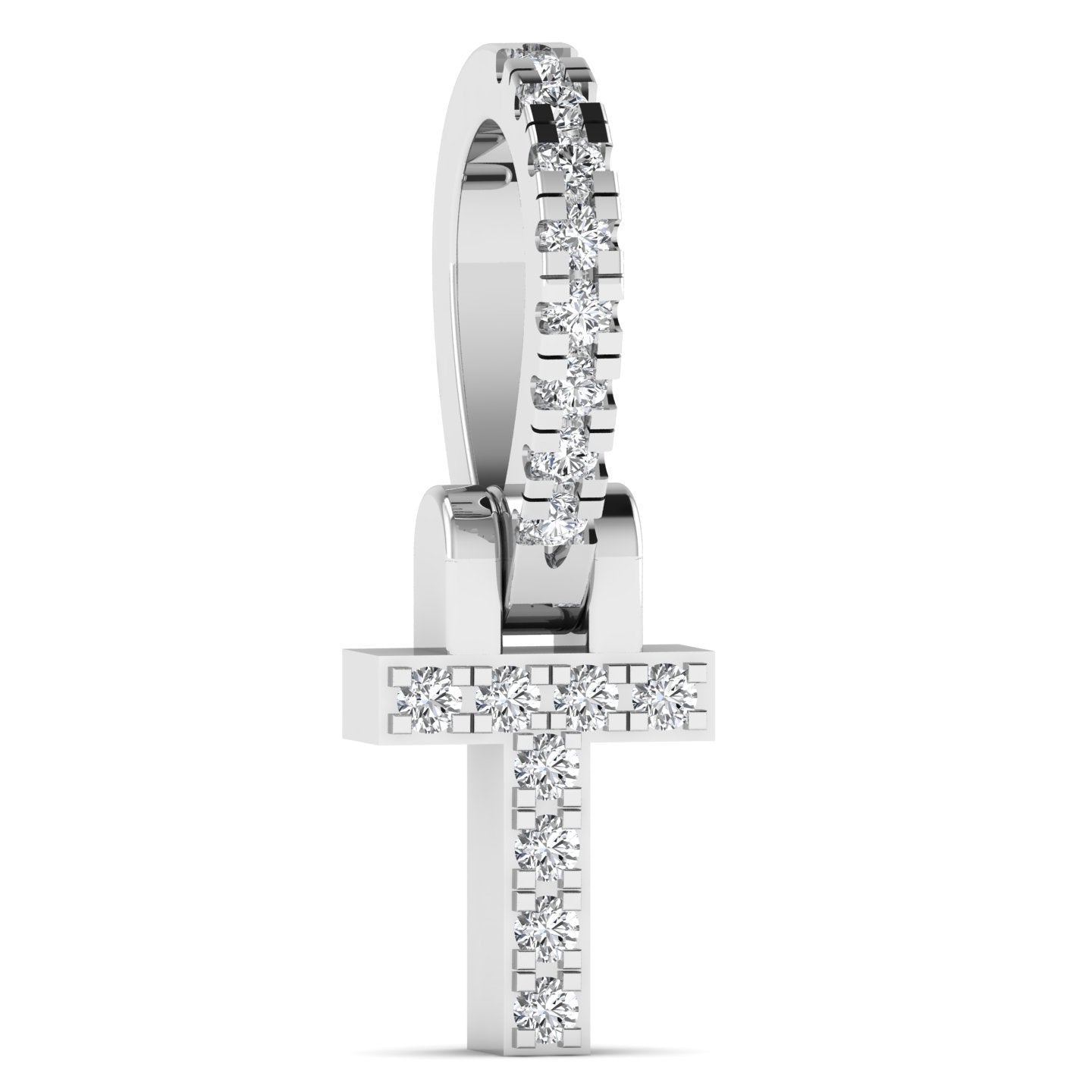 Mini 0.11ct Initial Diamond Pendant in 18K Gold