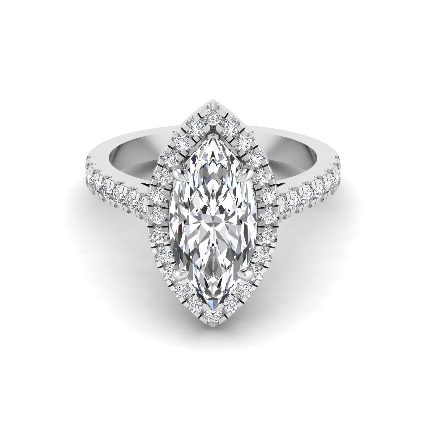 Jackie Marquise Cut Moissanite in 925 Sterling Silver
