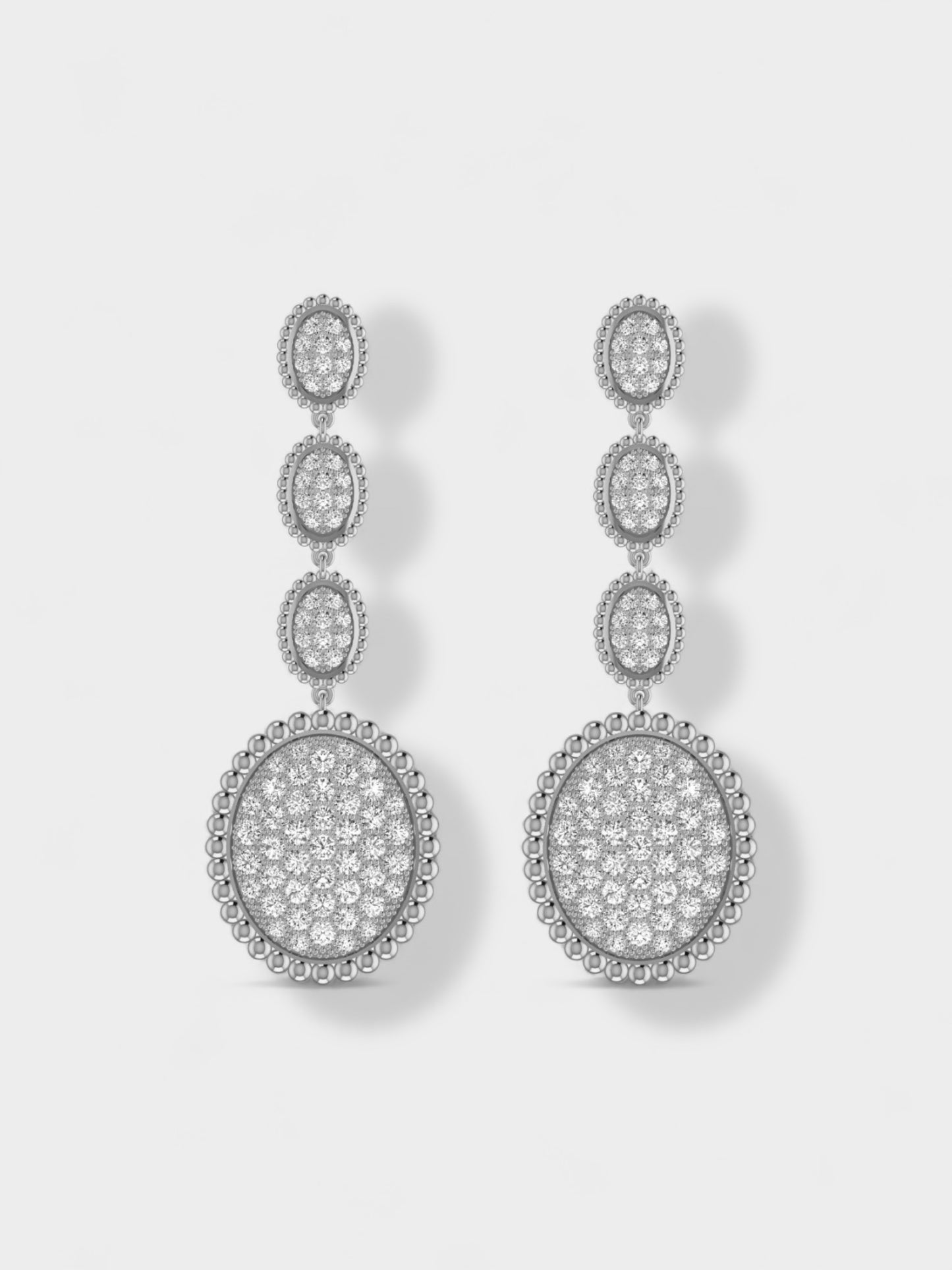 Meena Tear Drop Moissanite Earrings in 925 Sterling silver